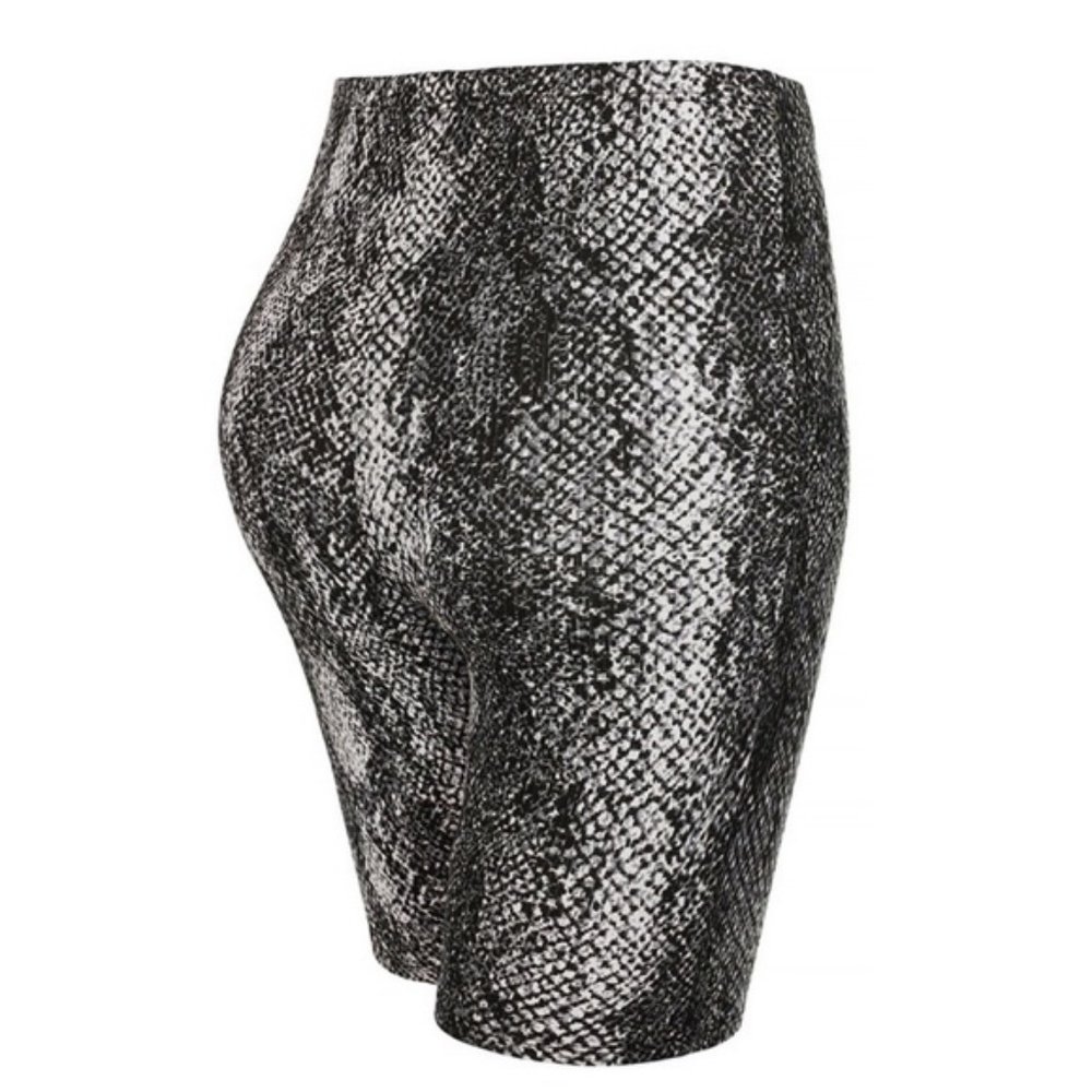 Snake Print Bike Shorts - Picture 2 of 6